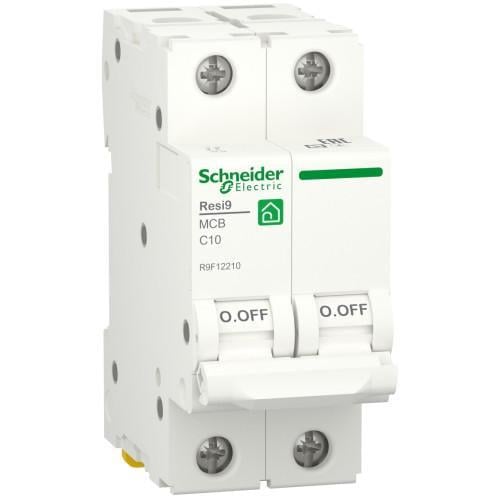 Автоматический выключатель 2-п. RESI9 10A C 6kA SCHNEIDER ELECTRIC C2