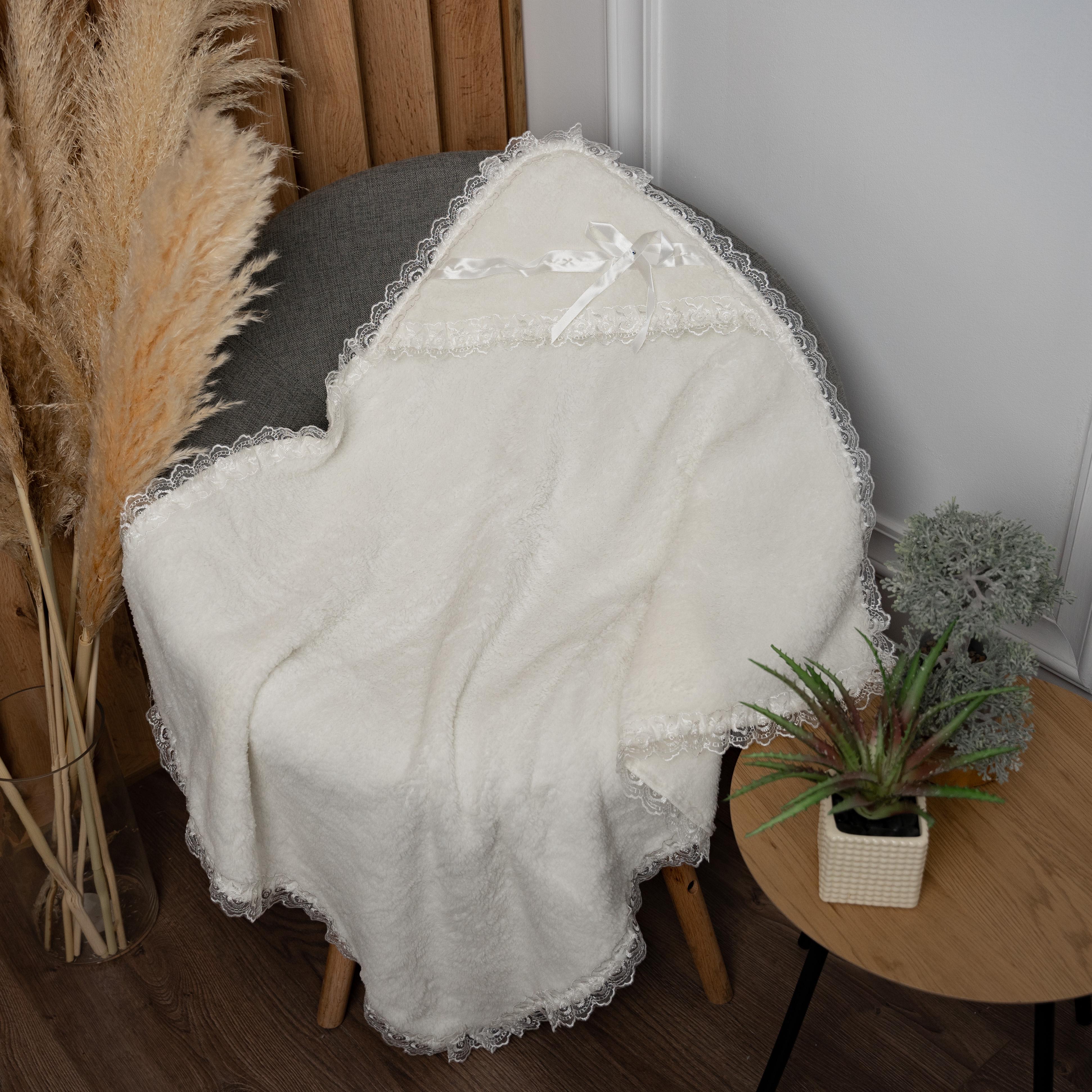 Крестец с капишоном 8541 73х93 см Молочный (21157639)