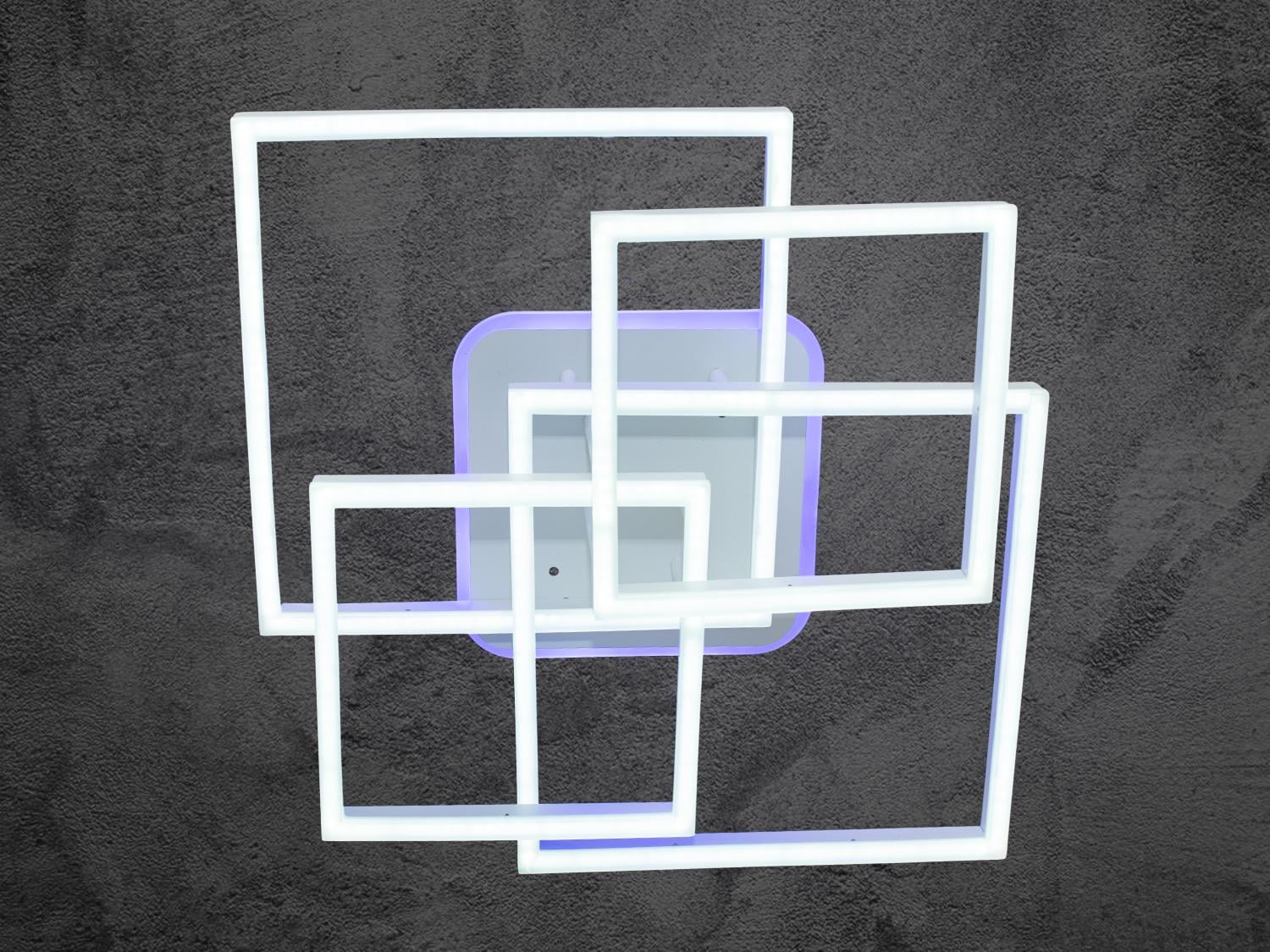 Люстра светодиодная для зала с пультом 135W на 19м2 Белый (11015-2+2WH-LS) Люстра светодиодная для зала с пультом 135W на 19м2 Белый (11015-2+2WH-LS)