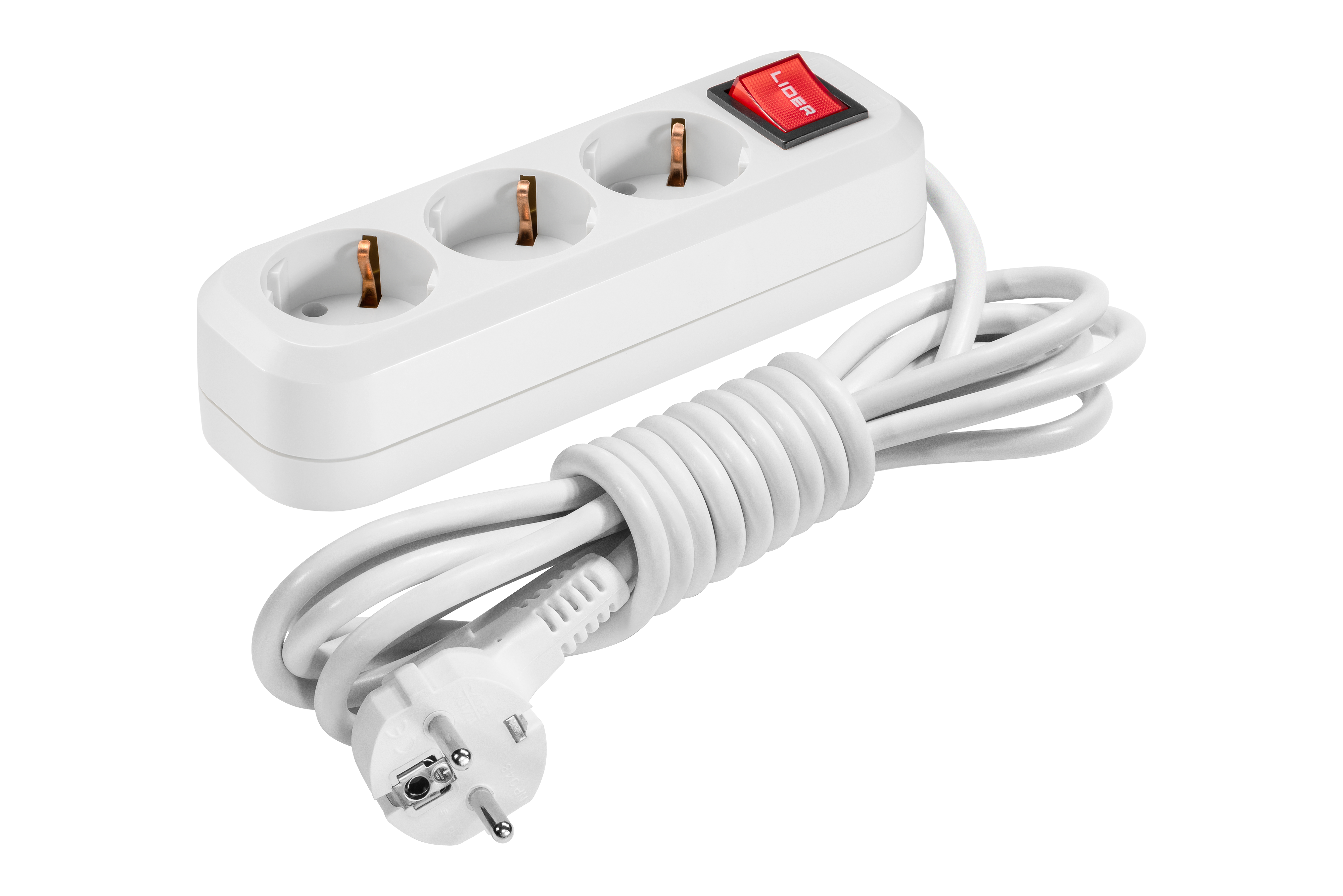 Подовжувач Lider PROXIMA LP16-342 3г із заземленням та кнопкою 2 м (241) - фото 1 Подовжувач Lider PROXIMA LP16-342 3г із заземленням та кнопкою 2 м (241) - фото 1