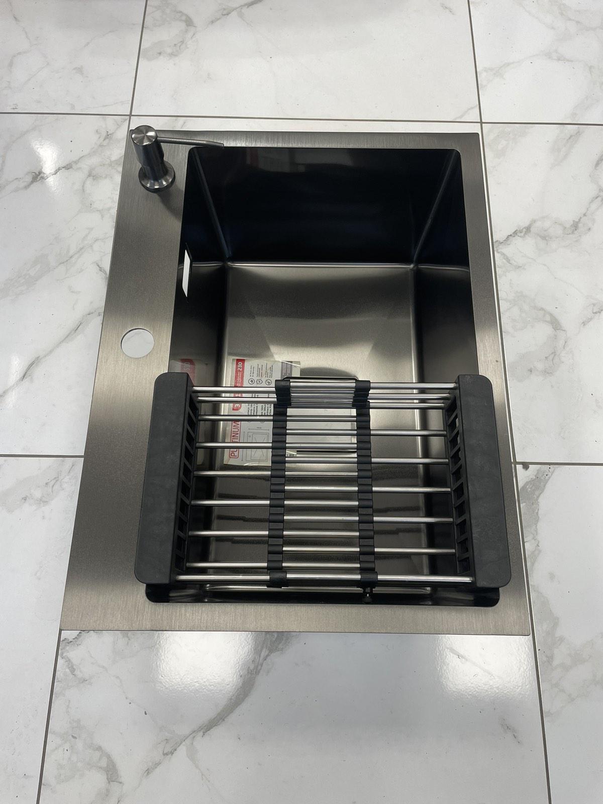 Кухонная мойка Platinum 5843 PVD/кран для кухни с подключением к фильтру Kroner/краны приборовые 1/2х1/2 Went - фото 3 Кухонная мойка Platinum 5843 PVD/кран для кухни с подключением к фильтру Kroner/краны приборовые 1/2х1/2 Went - фото 3