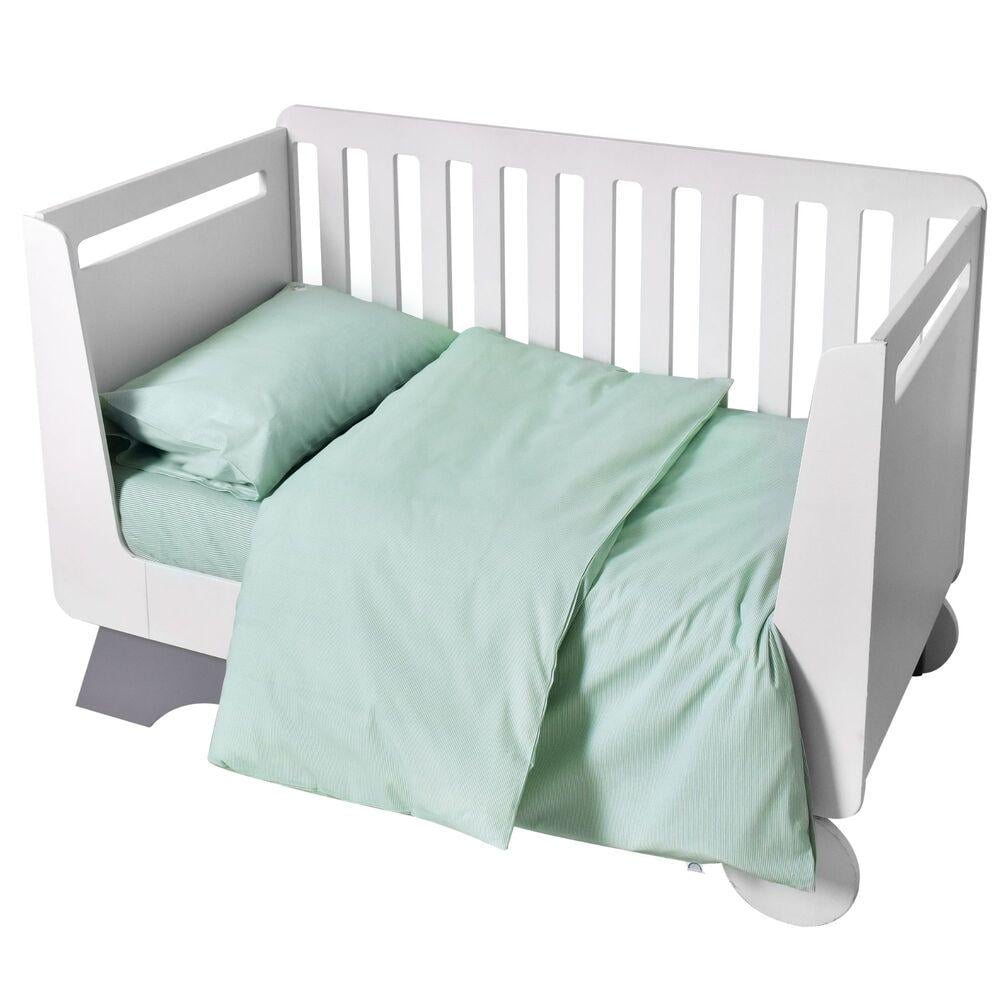 Комплект постельного белья детский в кроватку PAPAELLA с вышивкой Мятный (26079)
