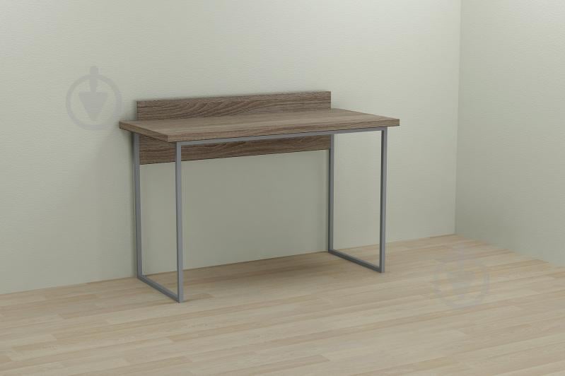 Компьютерный стол Ferrum-decor Скай 75x100x70 серый ДСП Дуб Сонома Труфель 32мм Компьютерный стол Ferrum-decor Скай 75x100x70 серый ДСП Дуб Сонома Труфель 32мм