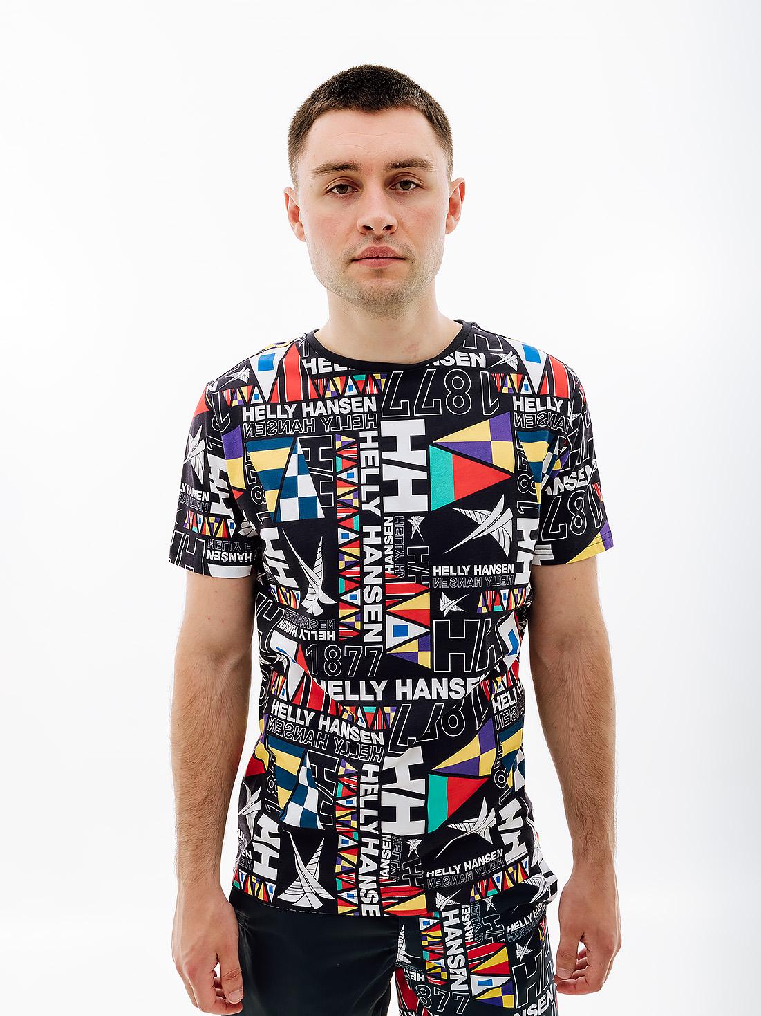 Футболка мужская Helly Hansen NEWPORT T-SHIRT L Разноцветный (7d34303-599 L)