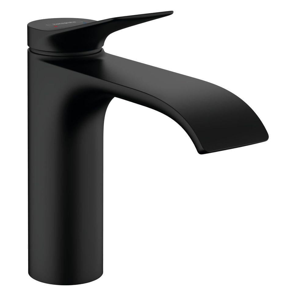 Смеситель для раковины Hansgrohe Vivenis 110 с донным клапаном pop-up Черный матовый (75020670)