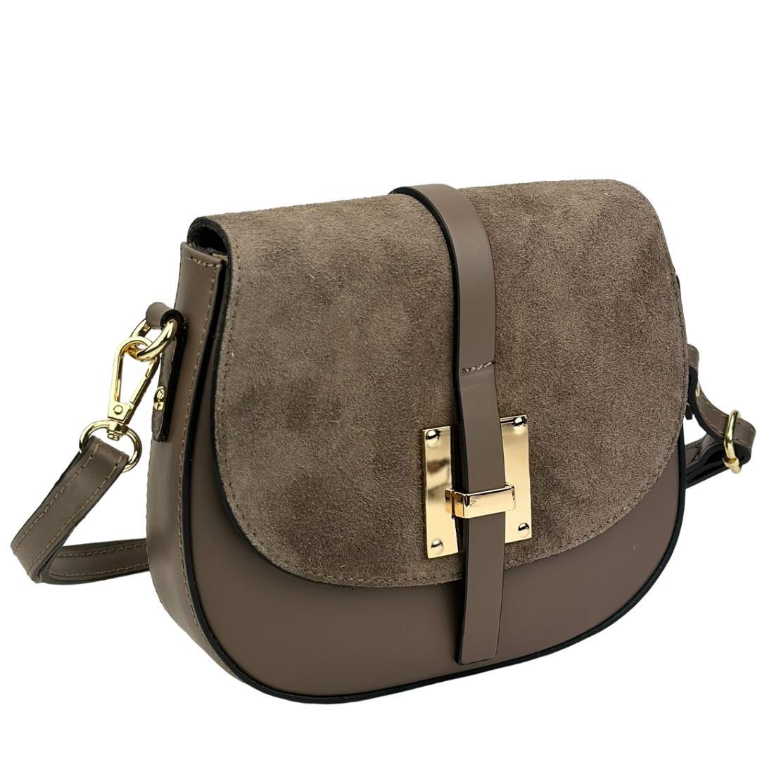 Женская сумка кросс-боди Royal Bag F-IT-9888T с клапаном на застежке Taupe (8065)