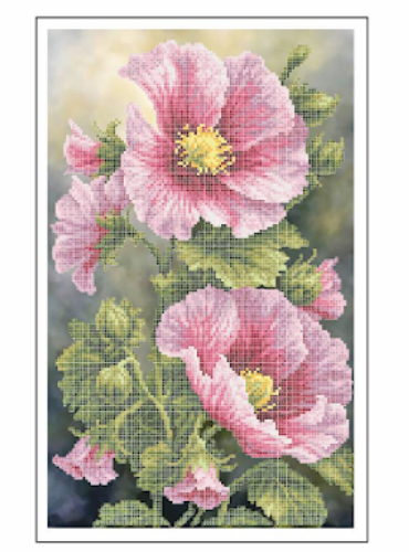 Схема для вышивки бисером Золотая Подкова Нежные мальвы ЗПК-063 (4785)