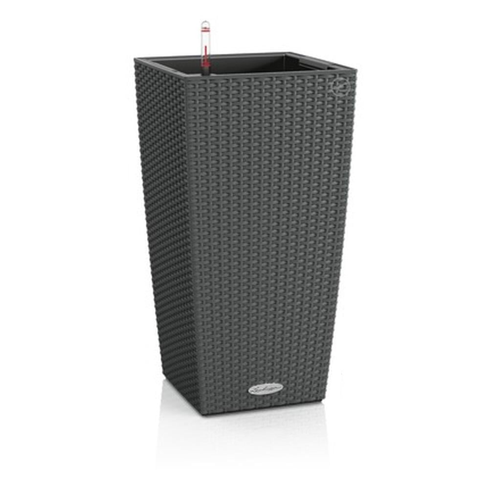 Умный горшок Lechuza Cubico Cottage 30 квадратный 14 л 30x56 см Гранит