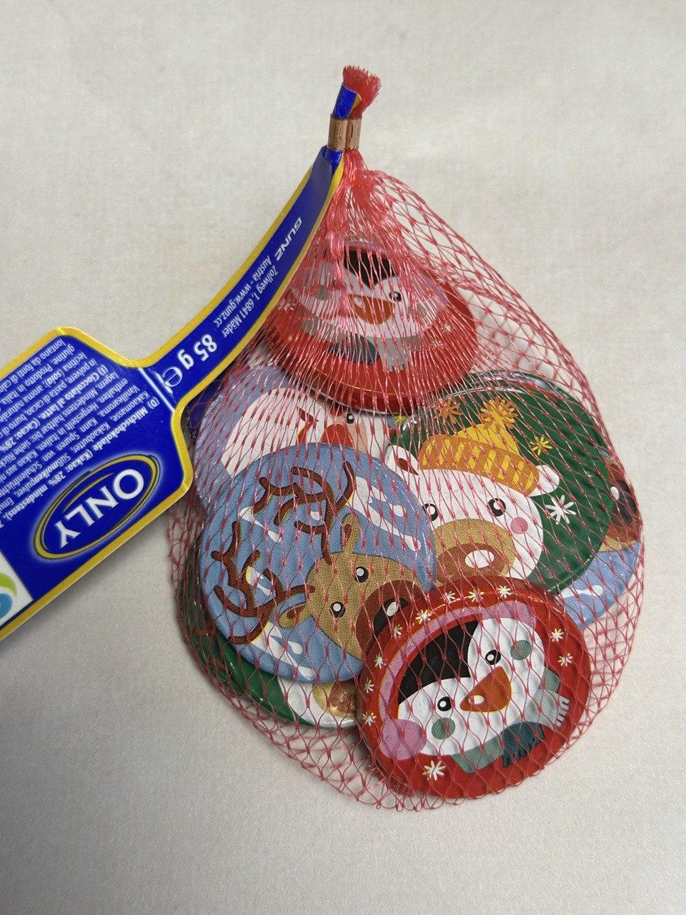 Набор шоколадных конфет ONLY Рождественские монетки в сетке 85 г