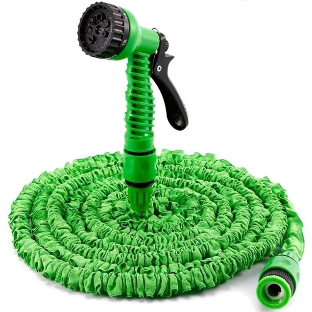 Шланг-гармошка Magic House с распылителем и 7 режимами полива 15 м. Зеленый - фото 1 Шланг-гармошка Magic House с распылителем и 7 режимами полива 15 м. Зеленый - фото 1