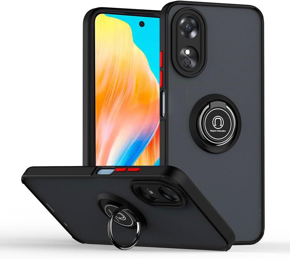 Защитный чехол MatteLuxe OPPO A58 (с кольцом) Black (34661-2B)