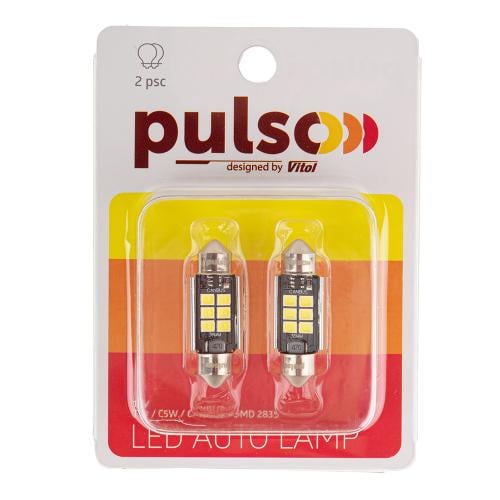 Лампа PULSO/софітна/LED C5W /36мм/CANBUS/9SMD-2835/12v/2,9W/315lm White (LP-36C5W) - фото 2 Лампа PULSO/софітна/LED C5W /36мм/CANBUS/9SMD-2835/12v/2,9W/315lm White (LP-36C5W) - фото 2
