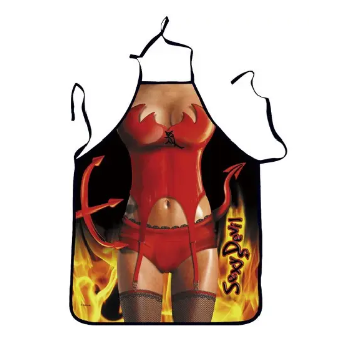 Фартук с приколом женский 73х57 см Разноцветный (49948)