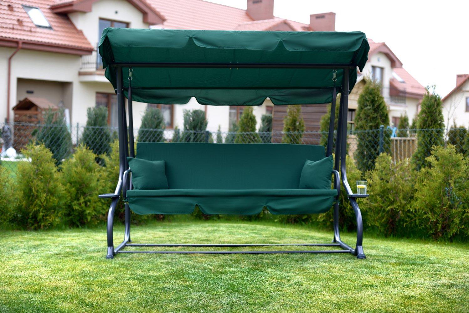 Садова гойдалка-диван Fregat Relax Plus розкладна Зелений - фото 3 Садова гойдалка-диван Fregat Relax Plus розкладна Зелений - фото 3