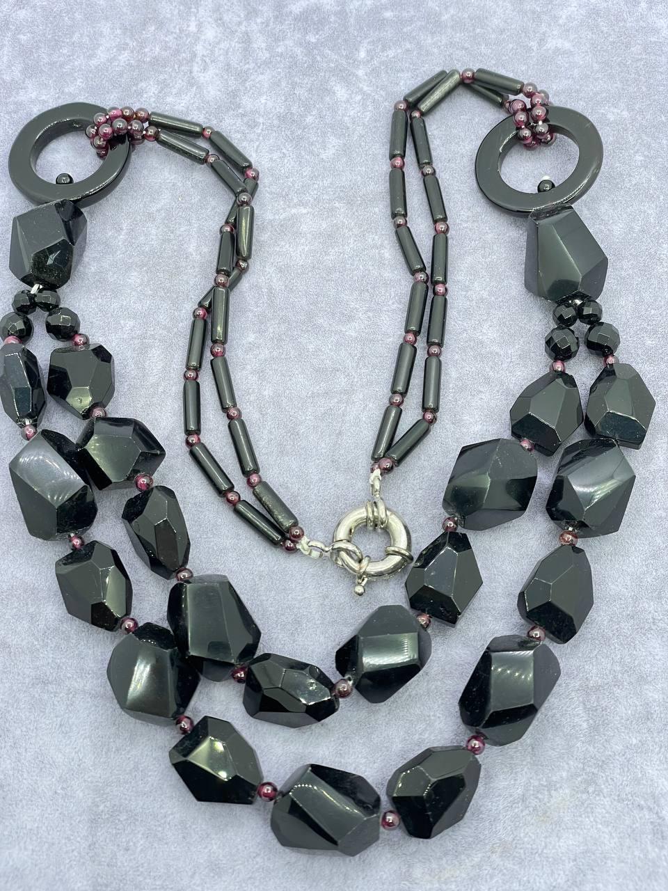 Бусы агат 60 см Разноцветный (1248)