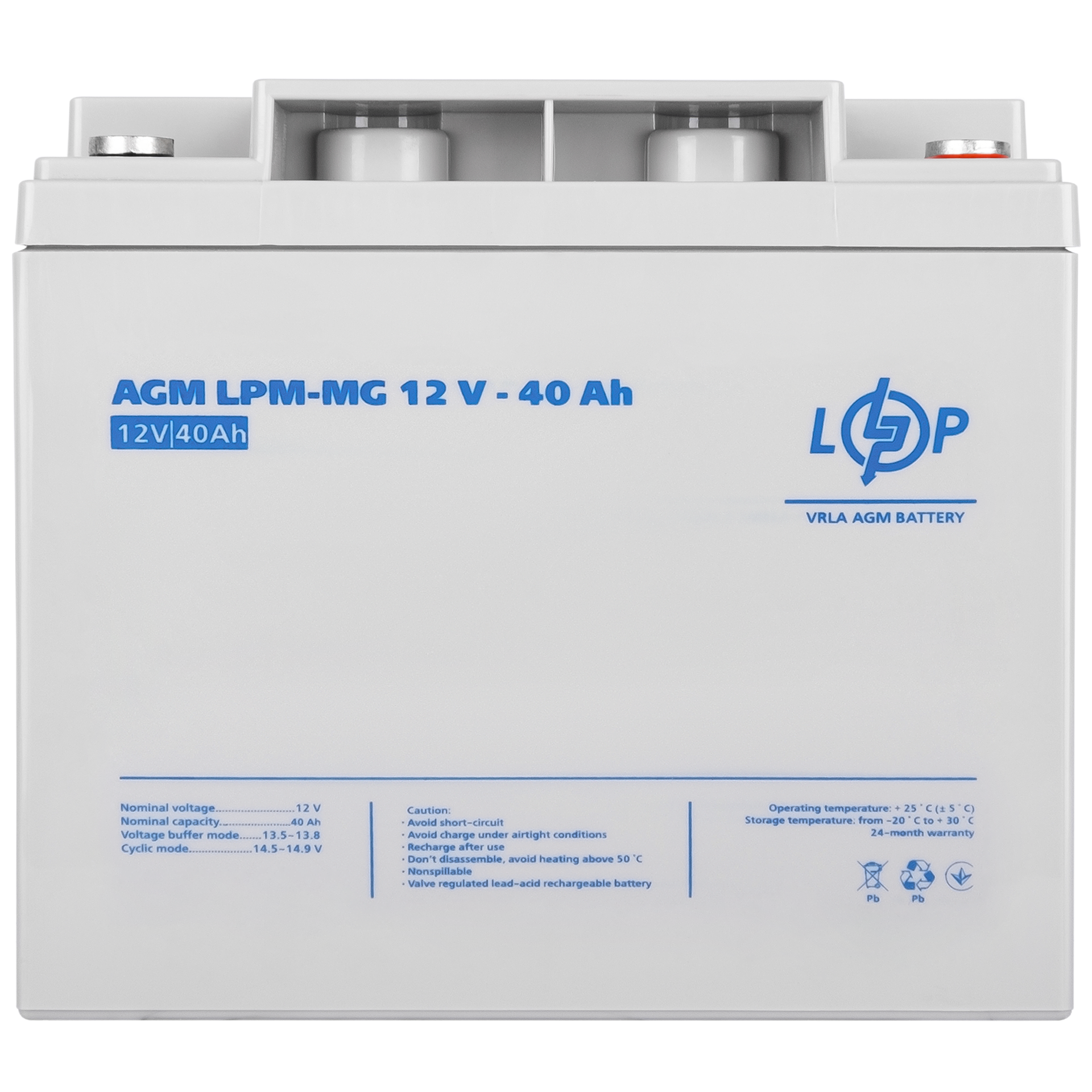 Акумулятор мультигелевий LogicPower LPM-MG 12 V 40 Ah - фото 3 Акумулятор мультигелевий LogicPower LPM-MG 12 V 40 Ah - фото 3
