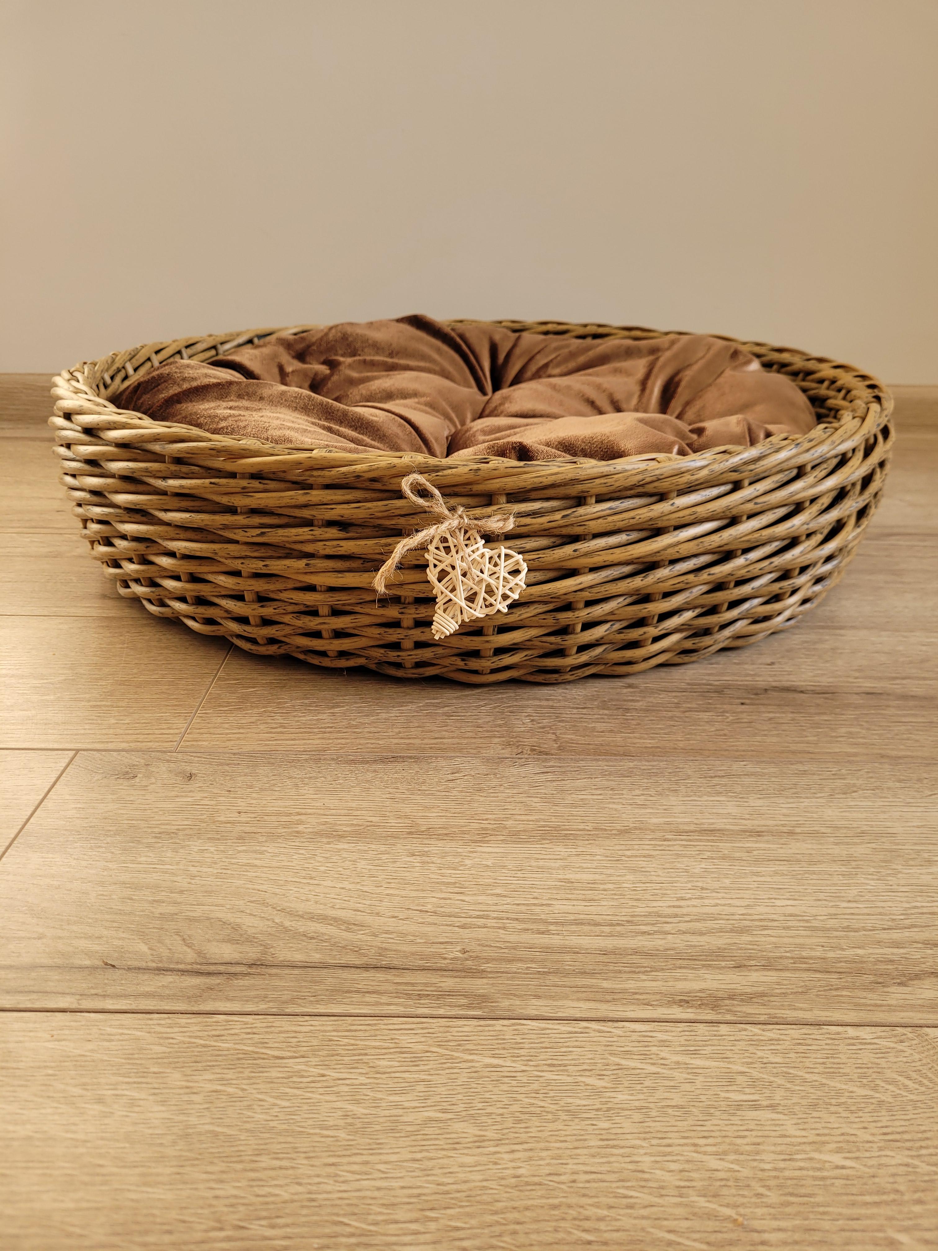 Лежак для животных из искусственного ротанга ручной работы M Дерево натуральное (331007) - фото 2 Лежак для животных из искусственного ротанга ручной работы M Дерево натуральное (331007) - фото 2