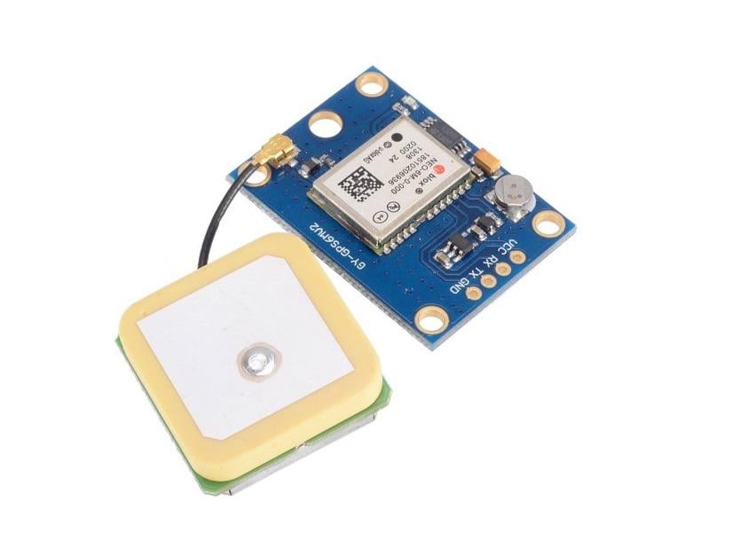 Модуль GPS на U-blox NEO-6M с интерфейсной платой и антенной IPEX для Arduino/трекеров/дронов (00-00029153)