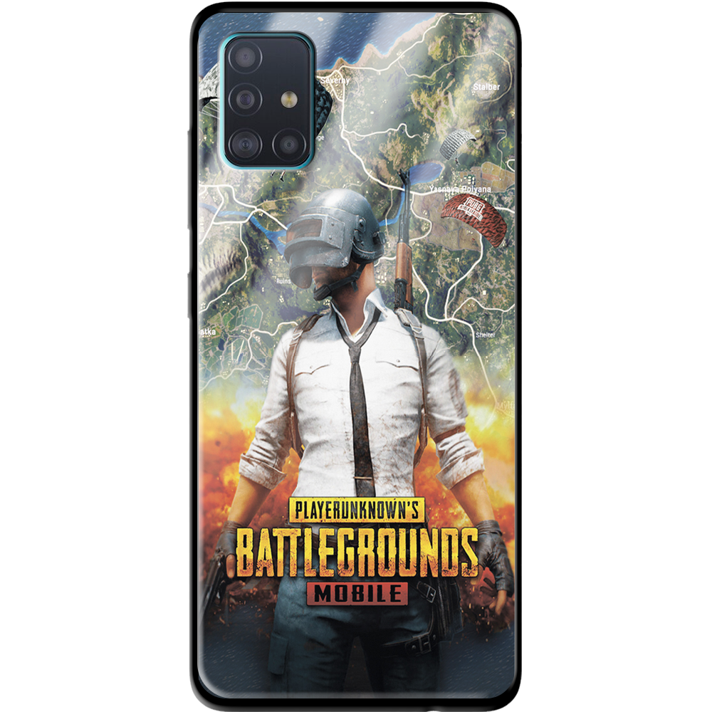 Чохол Boxface Samsung A515 Galaxy A51 PUBG Mobile Чорний силікон зі склом (38808-up2309-39407) - фото 1