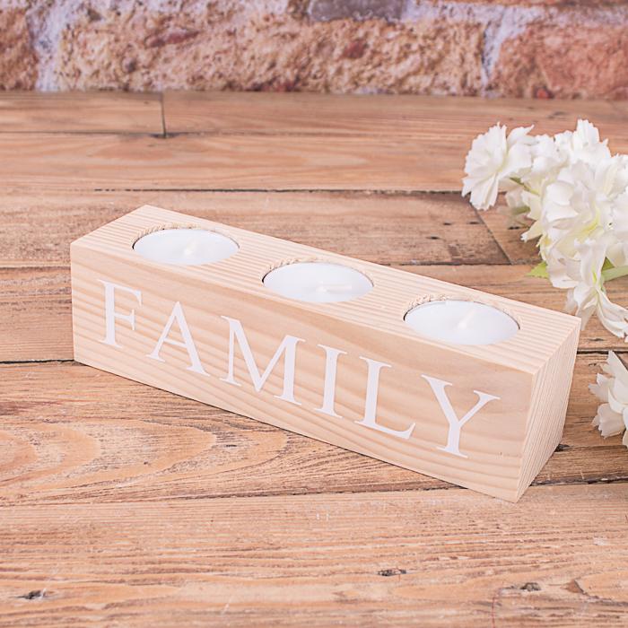 Свічник дерев'яний із бруска family (1986-1)