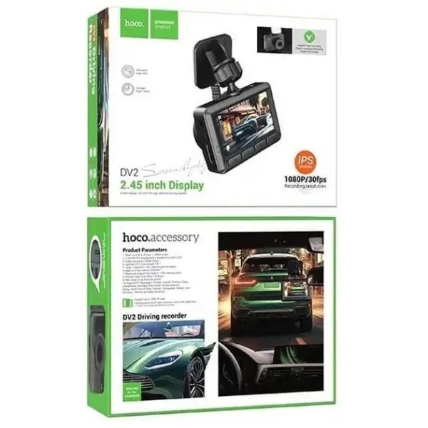 Видеорегистратор Hoco DV2 Driving Recorder With Display Black - фото 5