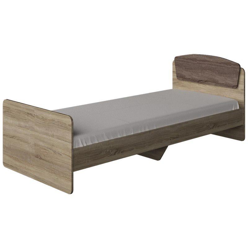 Односпальная кровать Everest Астория 2 80x190 см без матраса Дуб сонома/Трюфель