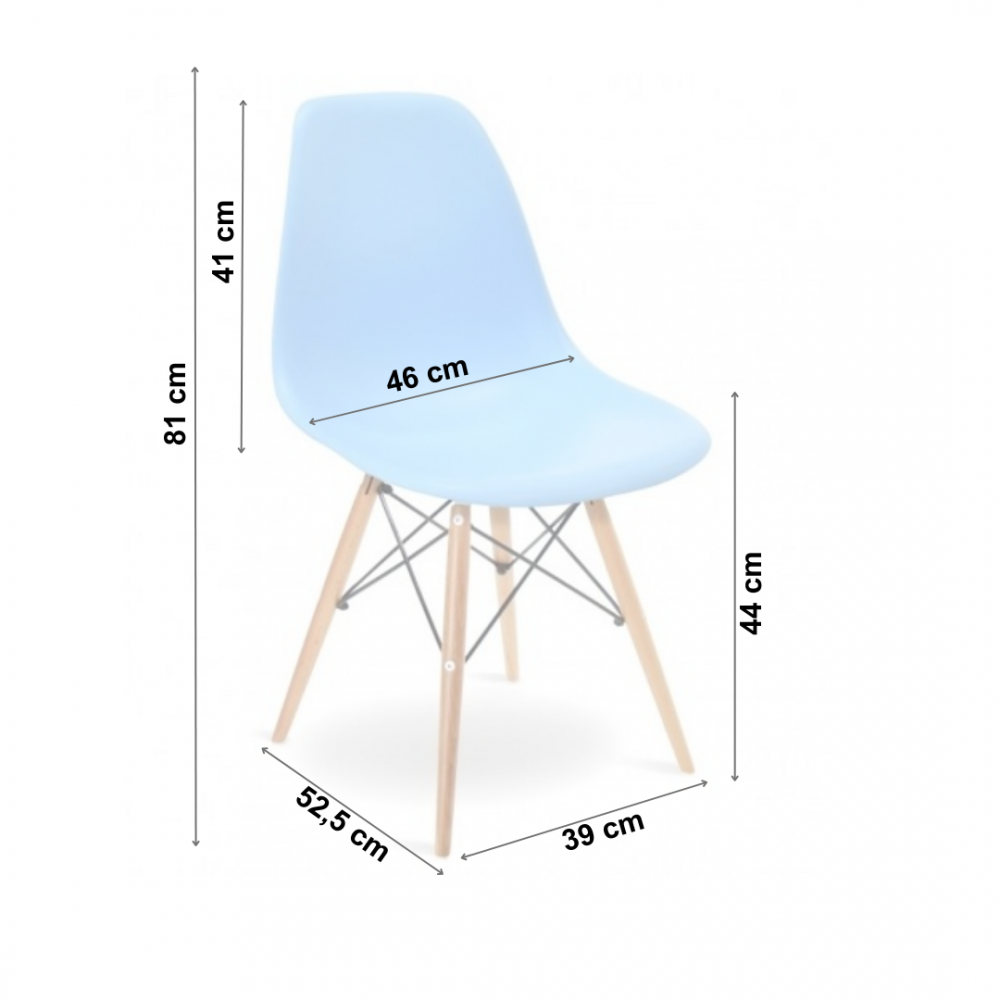 Стілець Bonro В-173 FULL KD Блакитний (42400431) - фото 7 Стілець Bonro В-173 FULL KD Блакитний (42400431) - фото 7