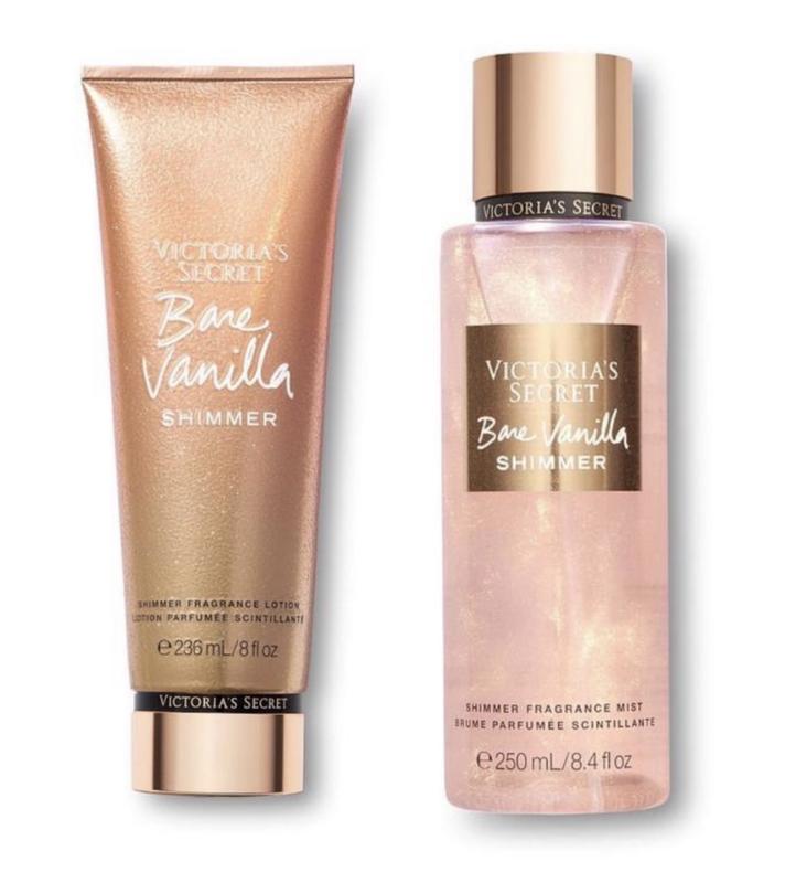 Подарочный набор Victoria's Secret Bare Vanilla Shimmer спрей 250 мл и лосьон 236 мл (18074321)