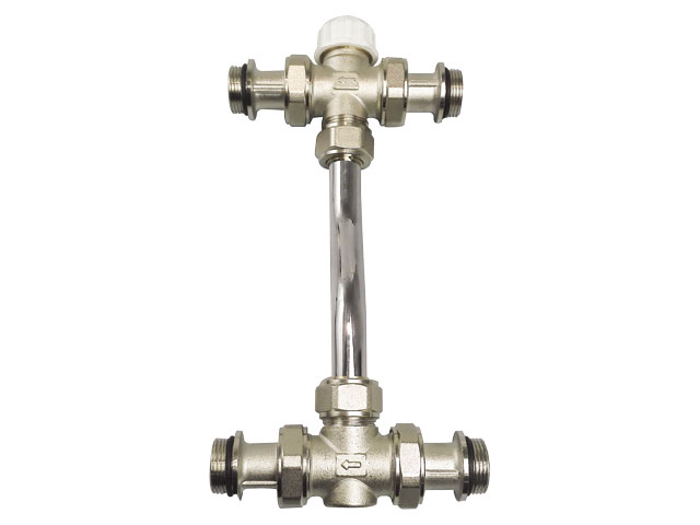 Байпас Aqua-World для колекторної групи 1" з триходовим термостаїчним клапаном Байпас Aqua-World для колекторної групи 1" з триходовим термостаїчним клапаном