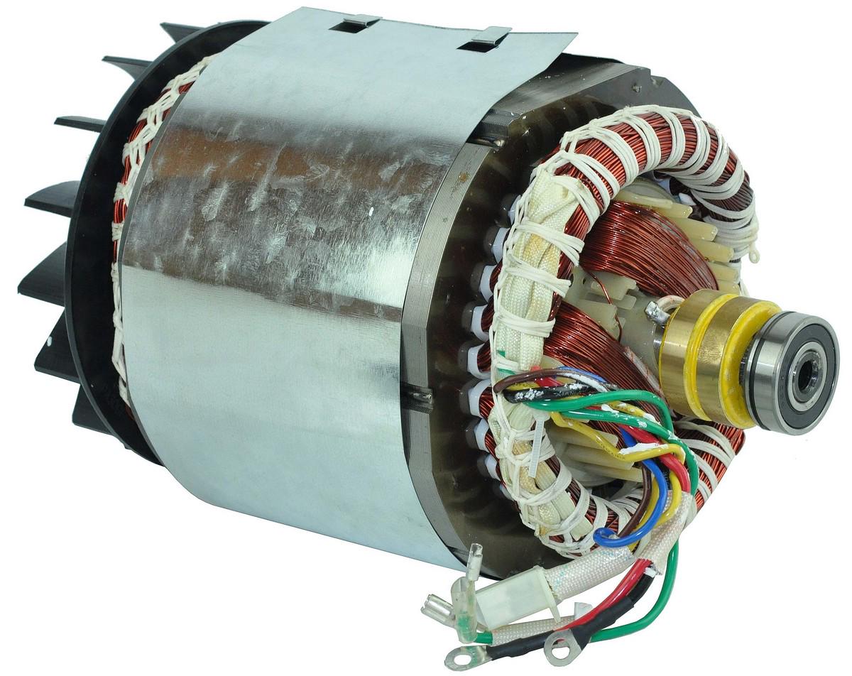 Электродвигатель в сборе якорь и статор генератора 168F 3,5 kWt 220V медь (gen1285)