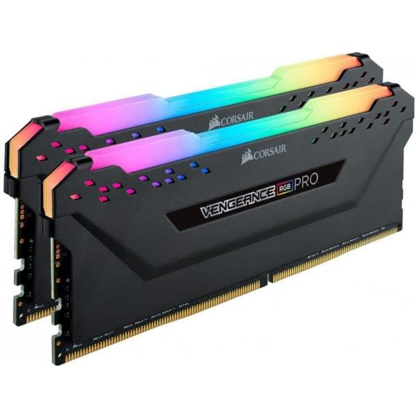 Пам'ять для настільних комп'ютерів Corsair 16 Gb 2x8GB DDR4 3200 MHz Vengeance RGB Pro Black (CMW16GX4M2C3200C16) - фото 2 Пам'ять для настільних комп'ютерів Corsair 16 Gb 2x8GB DDR4 3200 MHz Vengeance RGB Pro Black (CMW16GX4M2C3200C16) - фото 2