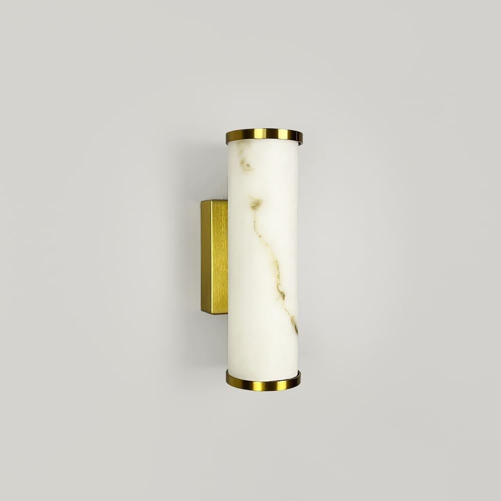 Настенный светильник светодиодный Light House LNF-17567/60х200H 9Вт с имитацией мрамора с латунным корпусом Ø 6х20 см