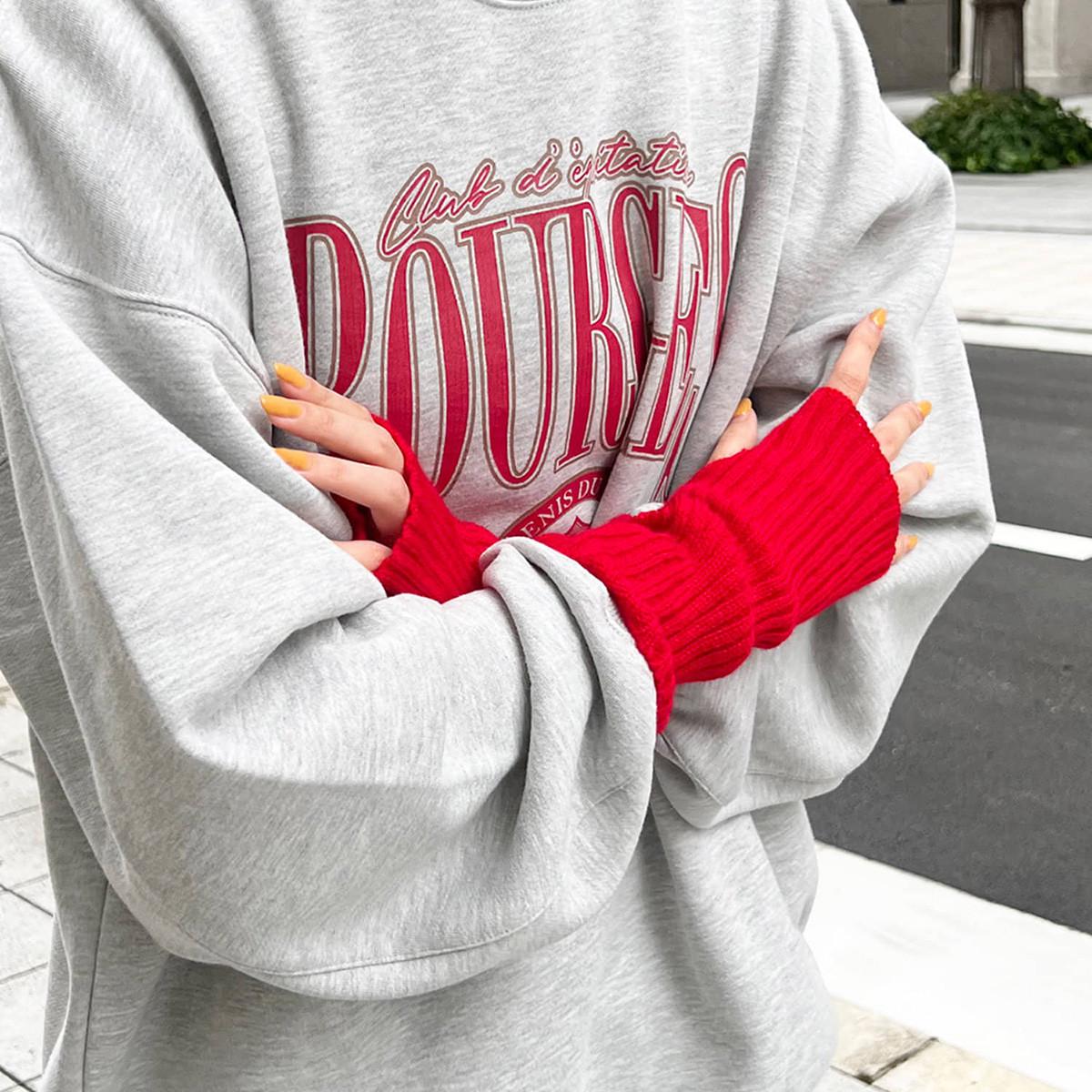 Мітенки в рубчик One size Червоний (2370) - фото 2 Мітенки в рубчик One size Червоний (2370) - фото 2