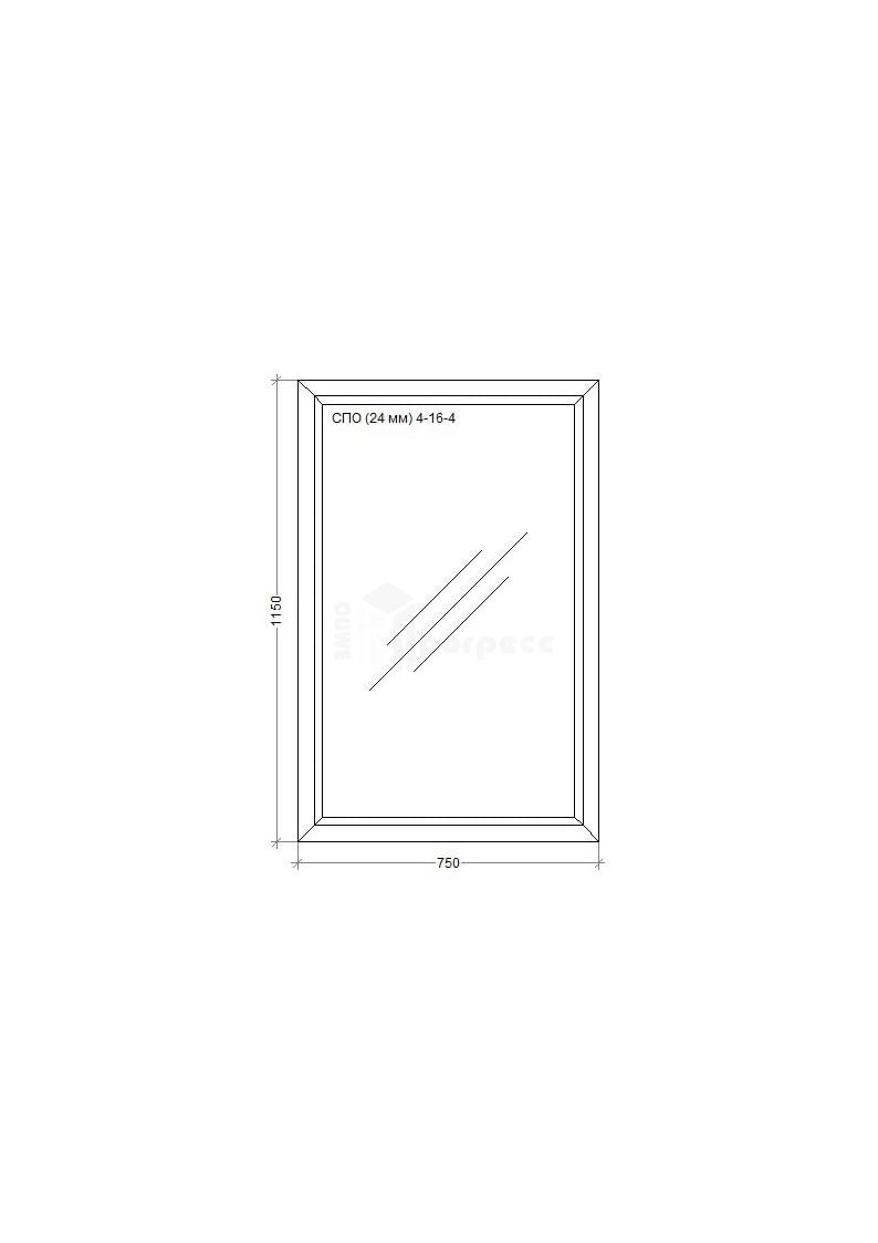 Окно металопластиковое WDS "Miroplast" глухое 750х1150 мм - фото 2 Окно металопластиковое WDS "Miroplast" глухое 750х1150 мм - фото 2