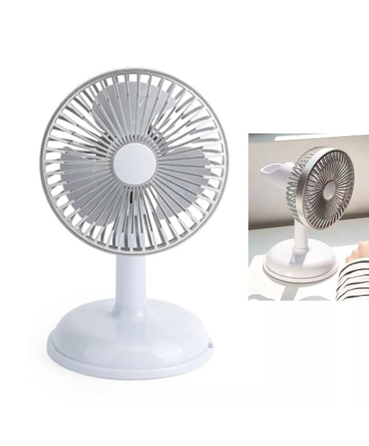 Вентилятор Simple desktop fan KD197 настольный портативный с работой от USB Светло-серый - фото 3