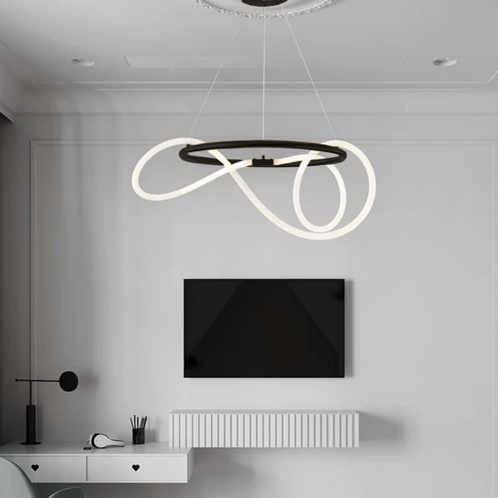 Люстра кільцева ELISION з гнучкою LED стрічкою Ø 60 см Чорний (JU 22-600 BK)