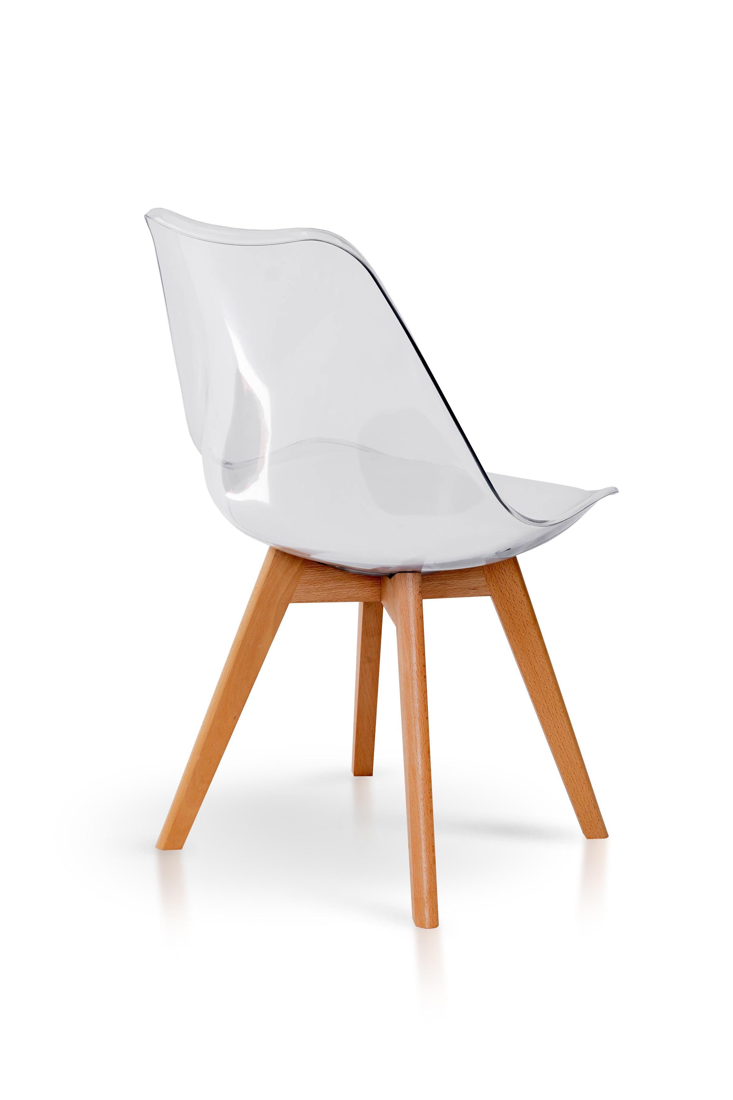 Стілець для кухні та вітальні Джастін Тейде 480х840х530 мм Прозорий (GAА0051825) - фото 3 Стілець для кухні та вітальні Джастін Тейде 480х840х530 мм Прозорий (GAА0051825) - фото 3