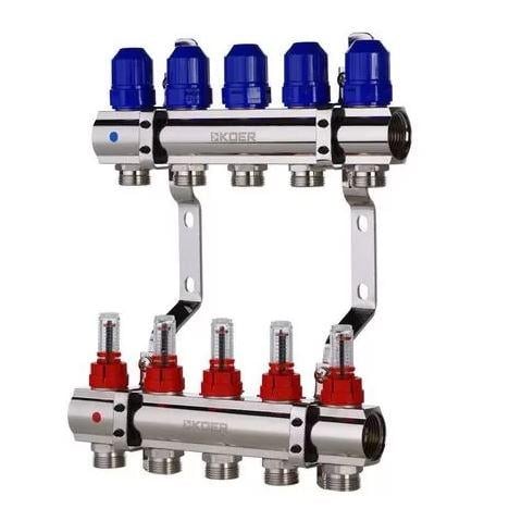 Колекторний блок з витратомірами KOER KR.1110-05 1"x3/4 (KR2642)