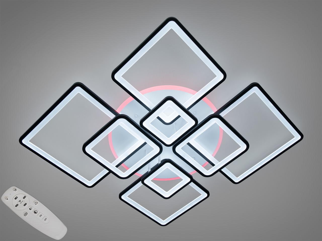 Люстра потолочная с димером LED 8160/8BK 3col dim (2437601650)