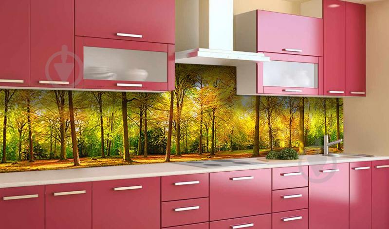 Наклейка виниловая кухонный фартук  Zatarga  "Осенний лес"  600х3000 мм