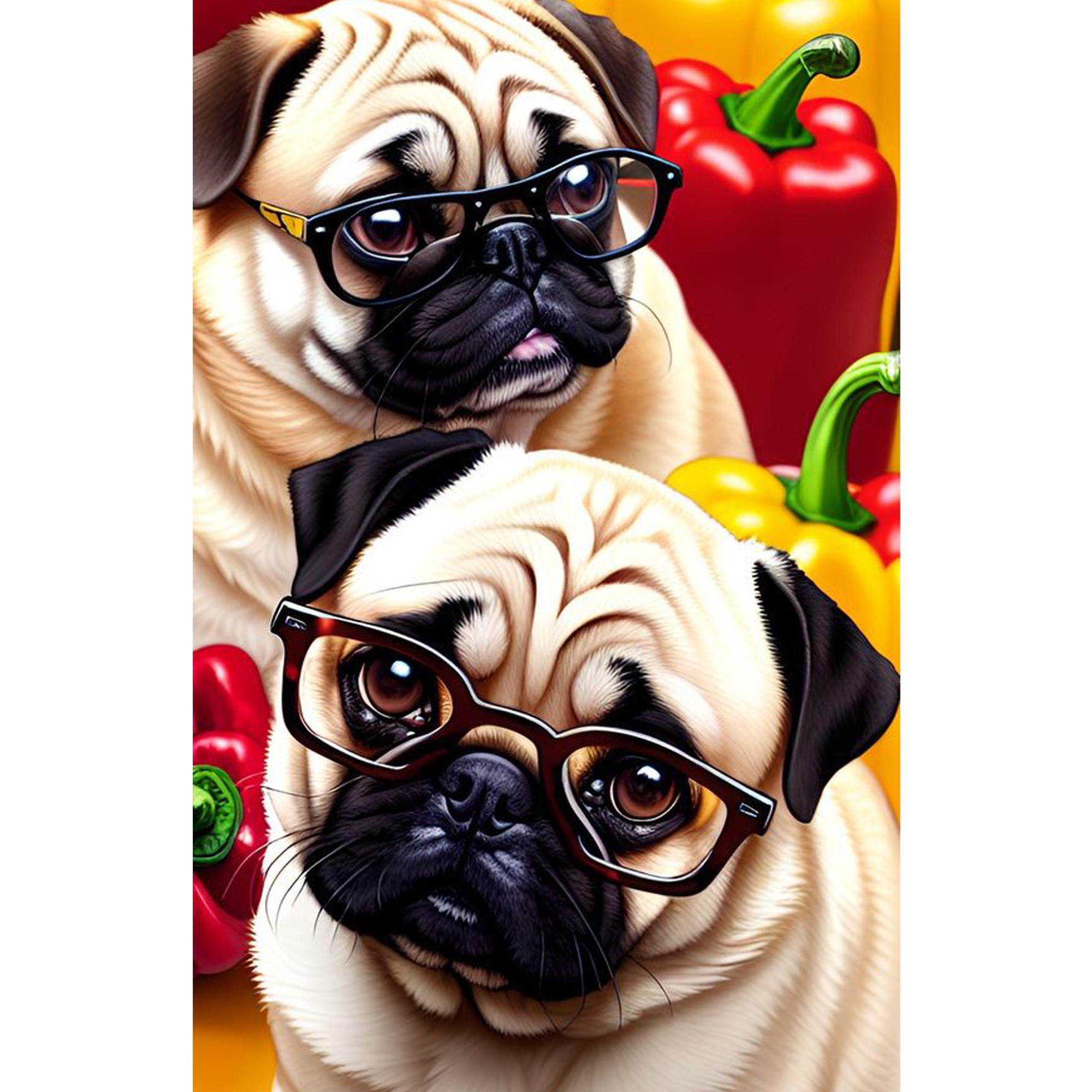 Набір для творчості алмазна картина Strateg Мопси з перчинкою HEG87068 30x40 см (MTT-190139) Набір для творчості алмазна картина Strateg Мопси з перчинкою HEG87068 30x40 см (MTT-190139)