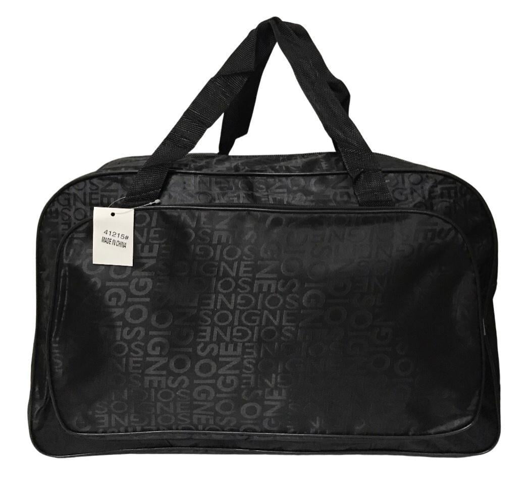 Сумка дорожная ручная кладь с длинным ремнем через плечо Черный (41215BL)