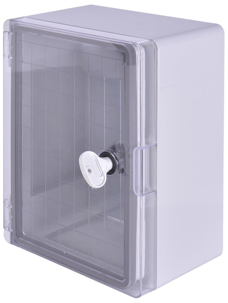 Корпус ударопрочный из АБС-пластика e.plbox.210.280.130.tr IP65 с прозрачной дверцей 210х280х130 мм (00000011853)