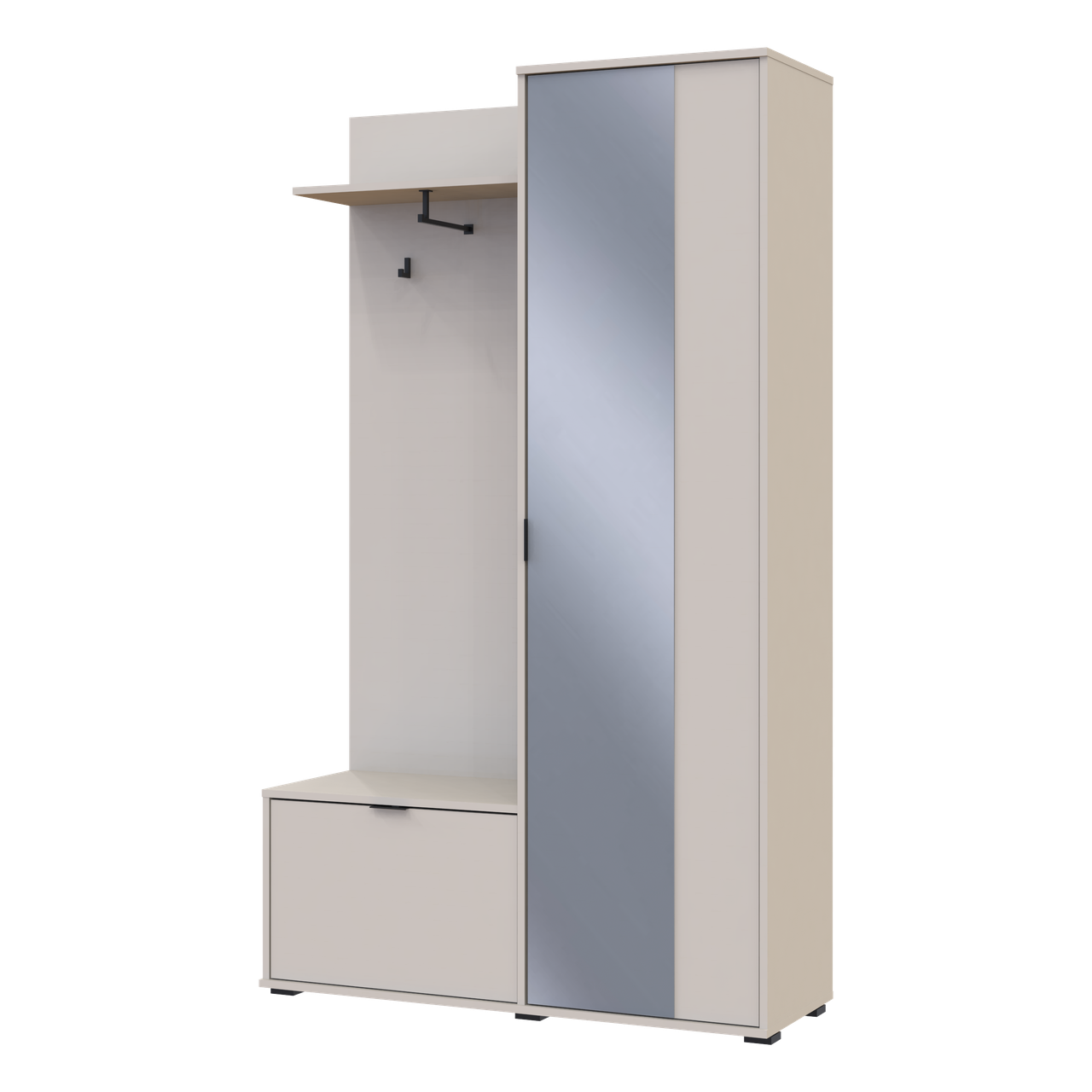 Прихожая Doros Дора 1 ДСП/1 зеркало 113,5х40х192 см Кашемир (44900364)