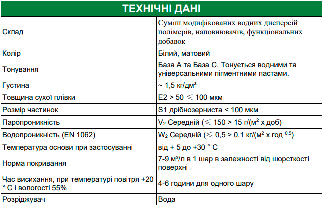 Фасадная акриловая краска ТМ Green Line Fasad CLASSIC PLUS 5 л 7,5 кг (PPUA253835) - фото 2