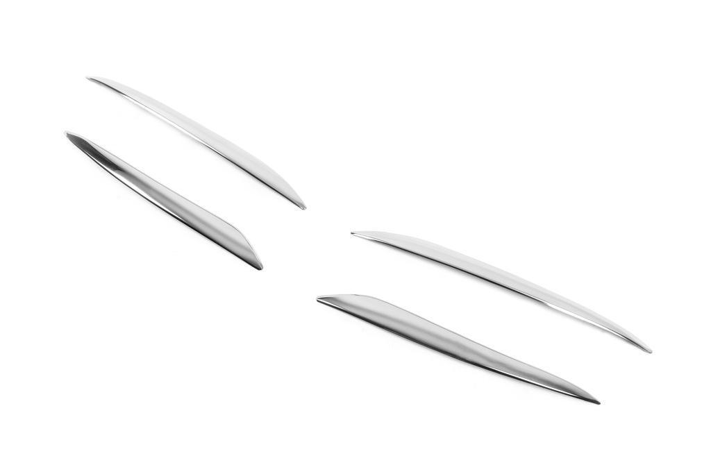 Накладки на передний бампер Carmos для Mercedes E-сlass W213 2016 ︎ года нержавеющая сталь 50211