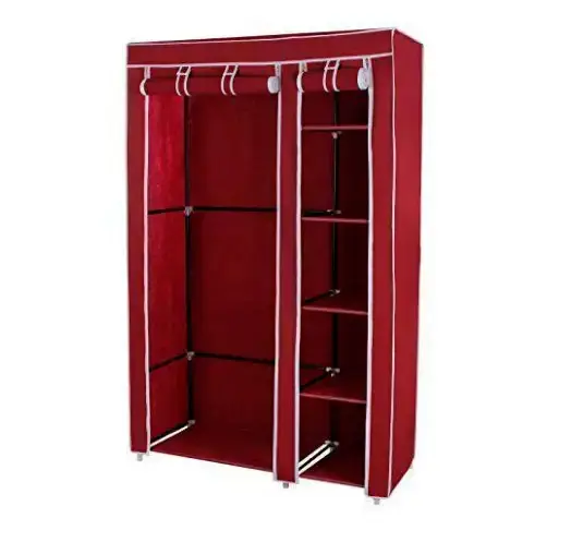 Тканный шкаф складной STORAGE WARDROBE KM-105 на 2 секции (801308)