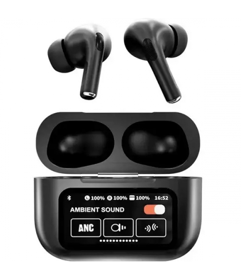 Навушники AirPods A9 Pro Touch Screen ANC/ENC Чорний (2664403462)