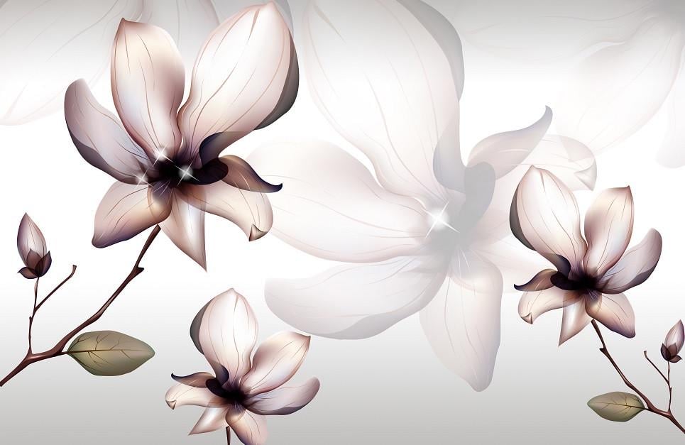 Фотошпалери 3D флізелінові для спальні/зали/кухні Грація квітки