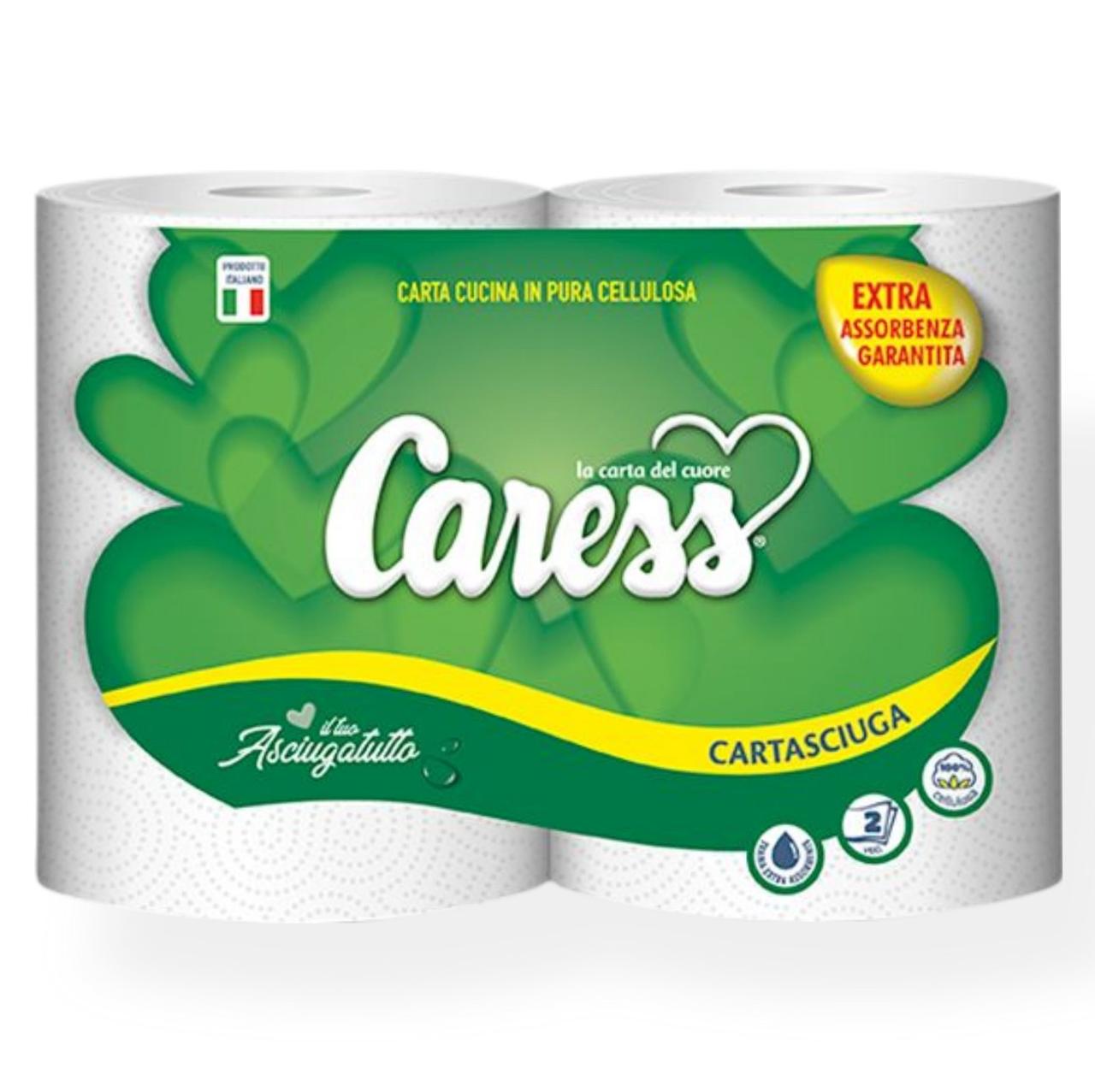 Паперові рушники CARESS CARTASCIUGA 2 шари 2 рулони